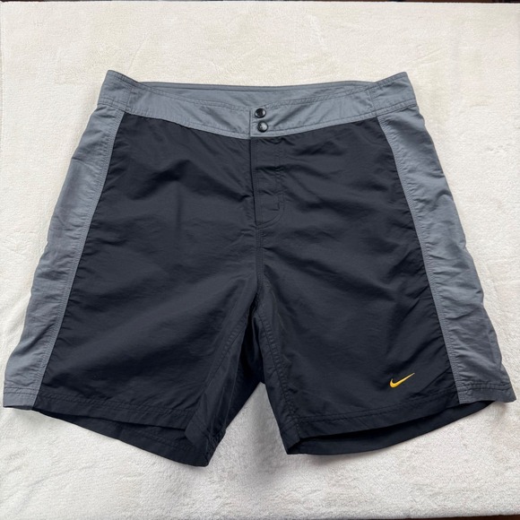Nike Other - Vintage Nike Volleyball Mens 34x9" Grey/Black Color Block Retro Athletic Short